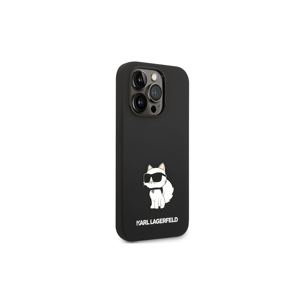 Hurtownia GSM - Etui Karl Lagerfeld KLHMP14XSNCHBCK Apple iPhone 14 Pro Max kemény tok fekete/szürke Szilikon Choupette MagSafe - KLD1518 - {ean13} - Hurt