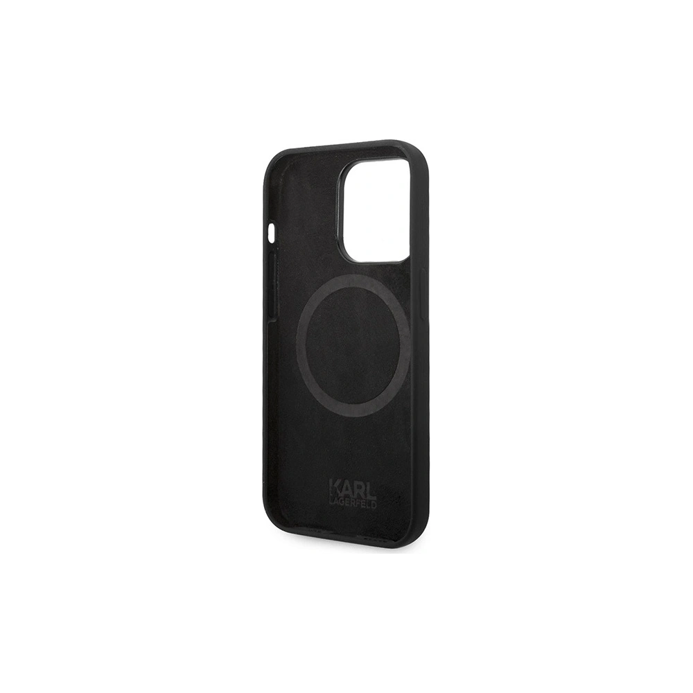 Hurtownia GSM - Etui Karl Lagerfeld KLHMP14XSNCHBCK Apple iPhone 14 Pro Max kemény tok fekete/szürke Szilikon Choupette MagSafe - KLD1518 - {ean13} - Hurt