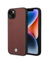 BMW BMHCP14S22RFGR Apple iPhone 14 burgundy Leather Diamond Pattern