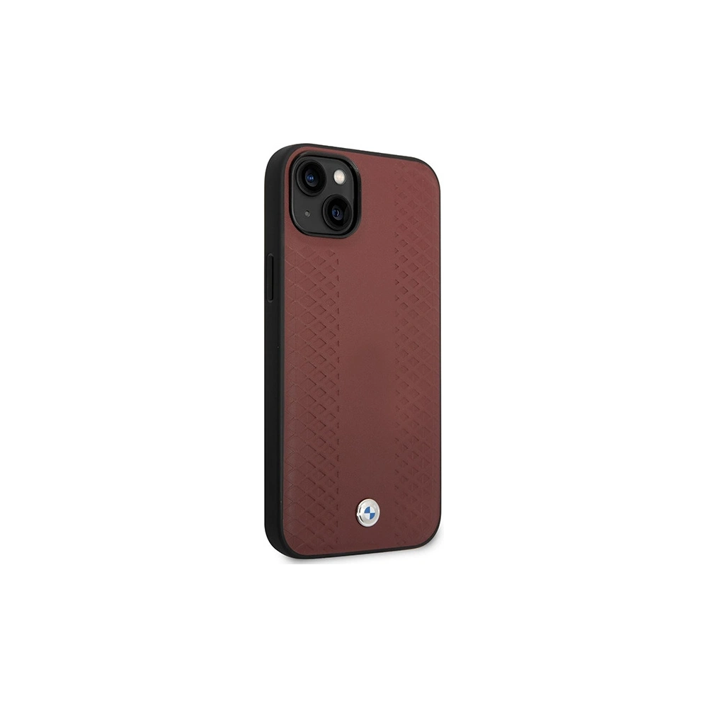 Hurtownia GSM - Etui BMW BMHCP14S22RFGR Apple iPhone 14 burgunder/burgundy Leder Diamantmuster - BMW371 - {ean13} - Hurt