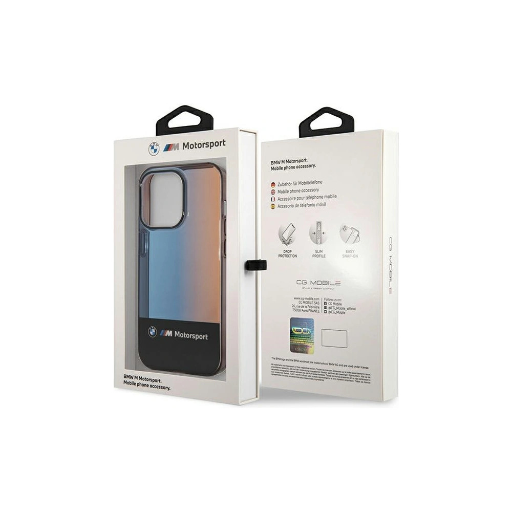 Hurtownia GSM - Etui BMW BMHCP14X22HMGK Apple iPhone 14 Pro Max czarny/black Half Tricolor - BMW376 - {ean13} - Hurt