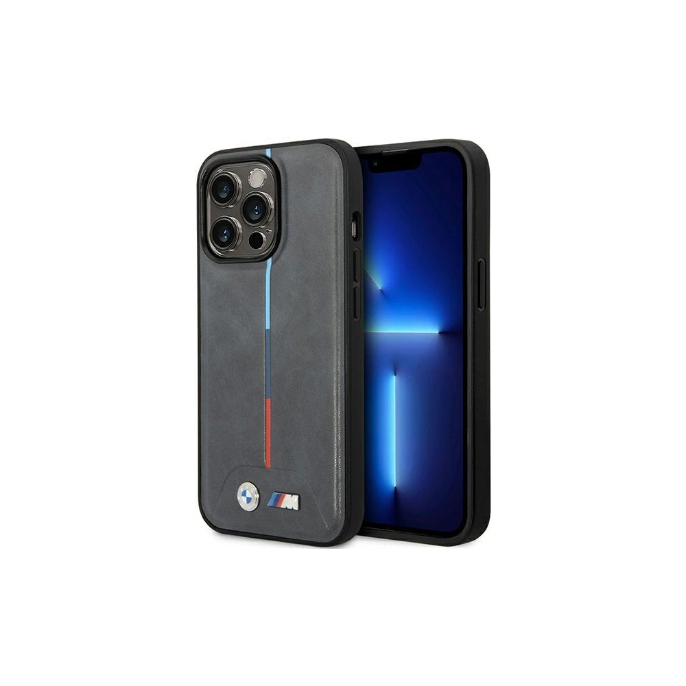 Hurtownia GSM - Etui BMW BMHCP14X22PVTA Apple iPhone 14 Pro Max šedý/grey prošívaný trikolóra - BMW380 - {ean13} - Hurt