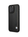 Wholesale BMW BMHCP14X22RBDK Apple iPhone 14 Pro Max black hardcase Leather Blue Dots - BMW381 - {ean13} - Hurt