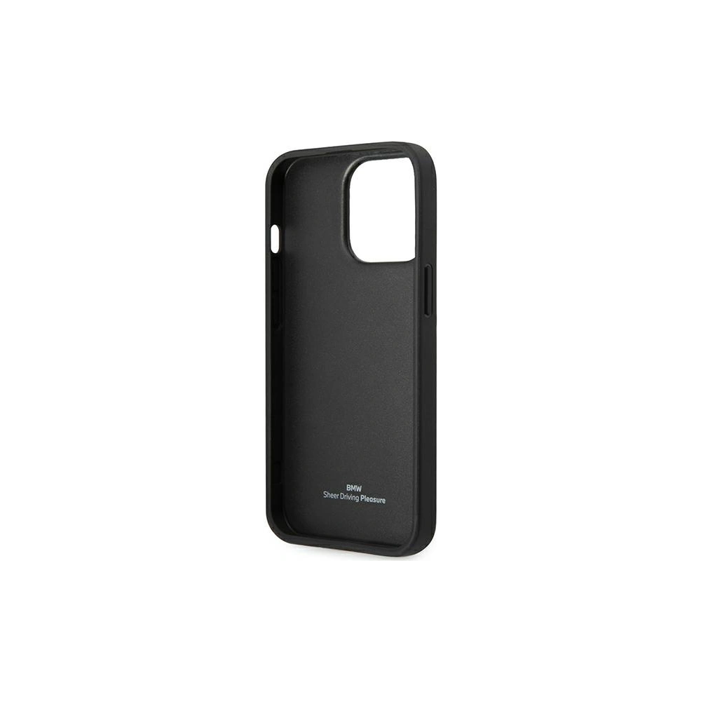 Hurtownia GSM - Etui BMW BMHCP14X22RBDK Apple iPhone 14 Pro Max černý/black hardcase Leather Blue Dots - BMW381 - {ean13} - Hurt