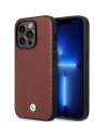 Etui BMW BMHCP14X22RFGR Apple iPhone 14 Pro Max bordó/burgundy bőr gyémánt mintás