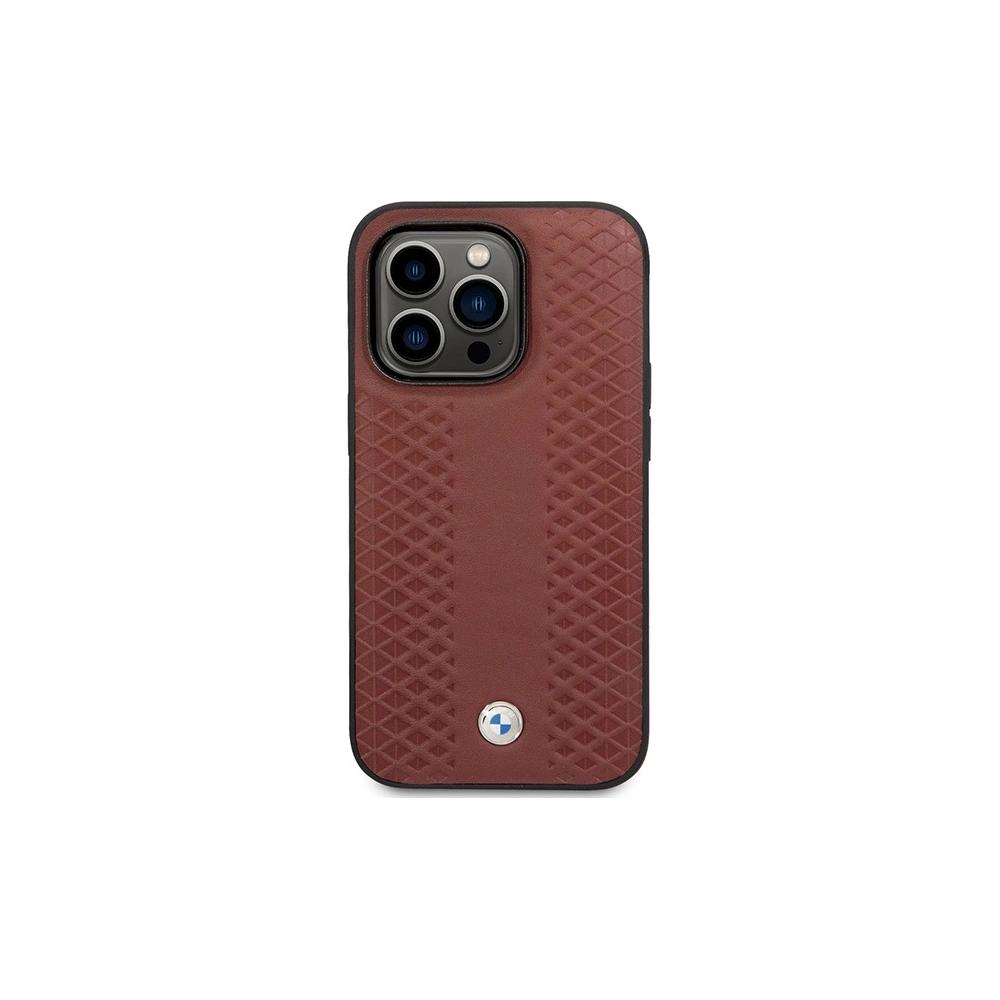Hurtownia GSM - Etui BMW BMHCP14X22RFGR Apple iPhone 14 Pro Max bordó/burgundy bőr gyémánt mintás - BMW382 - {ean13} - Hurt