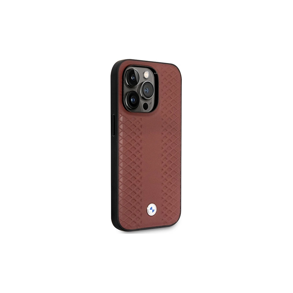 Hurtownia GSM - Etui BMW BMHCP14X22RFGR Apple iPhone 14 Pro Max bordó/burgundy bőr gyémánt mintás - BMW382 - {ean13} - Hurt