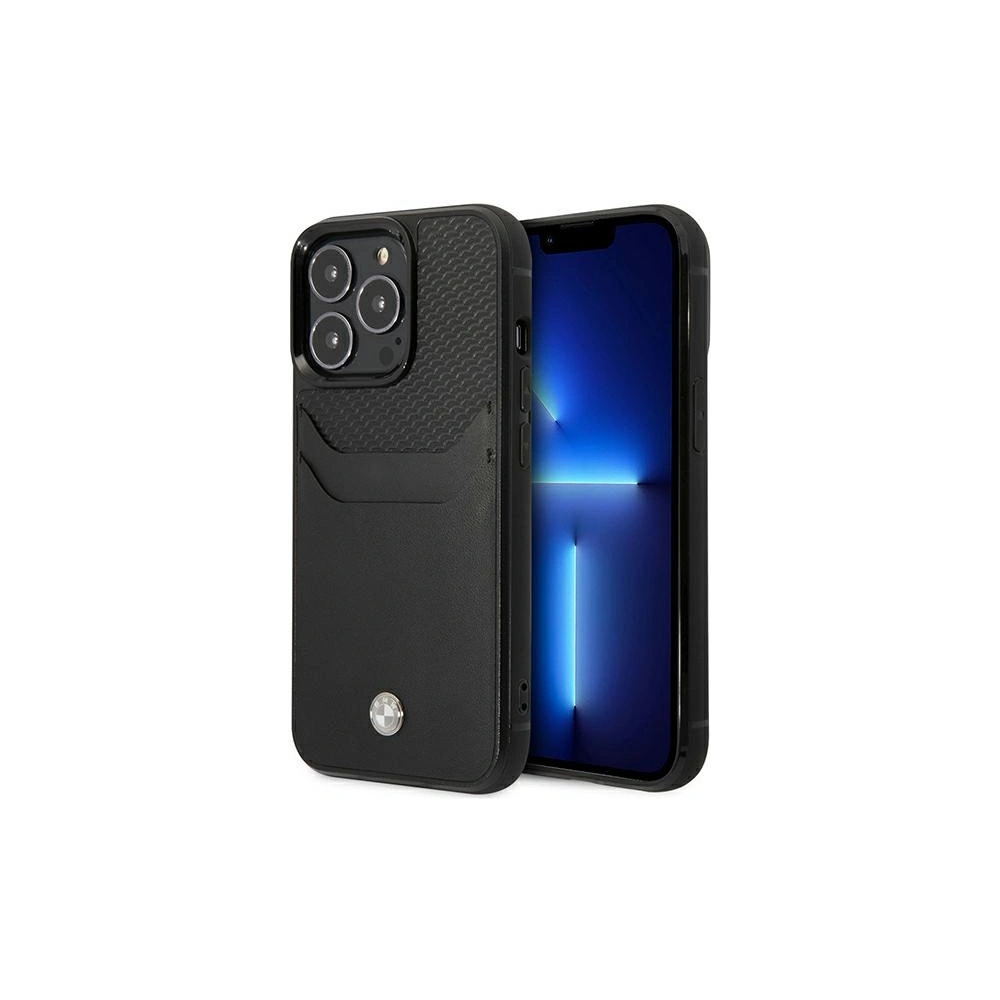 Hurtownia GSM - Etui BMW BMHCP14X22RSEPK Apple iPhone 14 Pro Max fekete/bőr Kártyatartó - BMW383 - {ean13} - Hurt