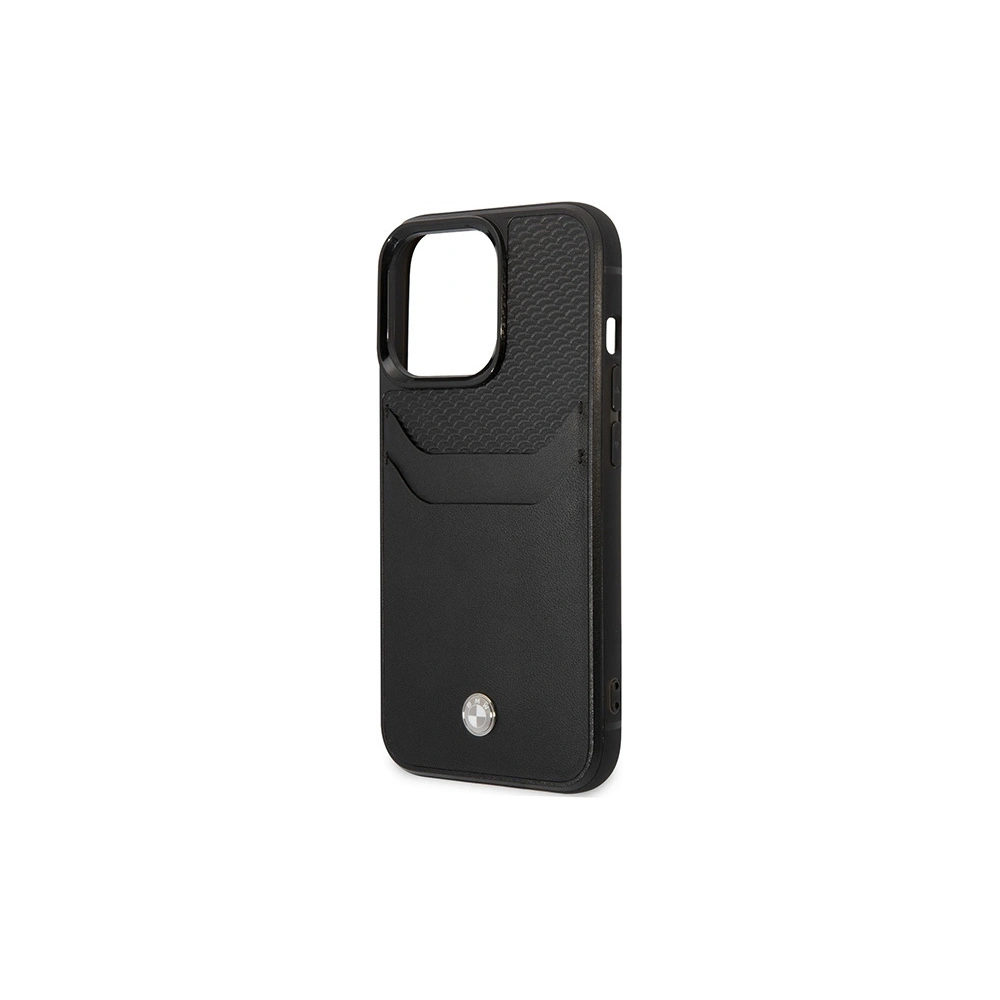 Hurtownia GSM - Etui BMW BMHCP14X22RSEPK Apple iPhone 14 Pro Max fekete/bőr Kártyatartó - BMW383 - {ean13} - Hurt