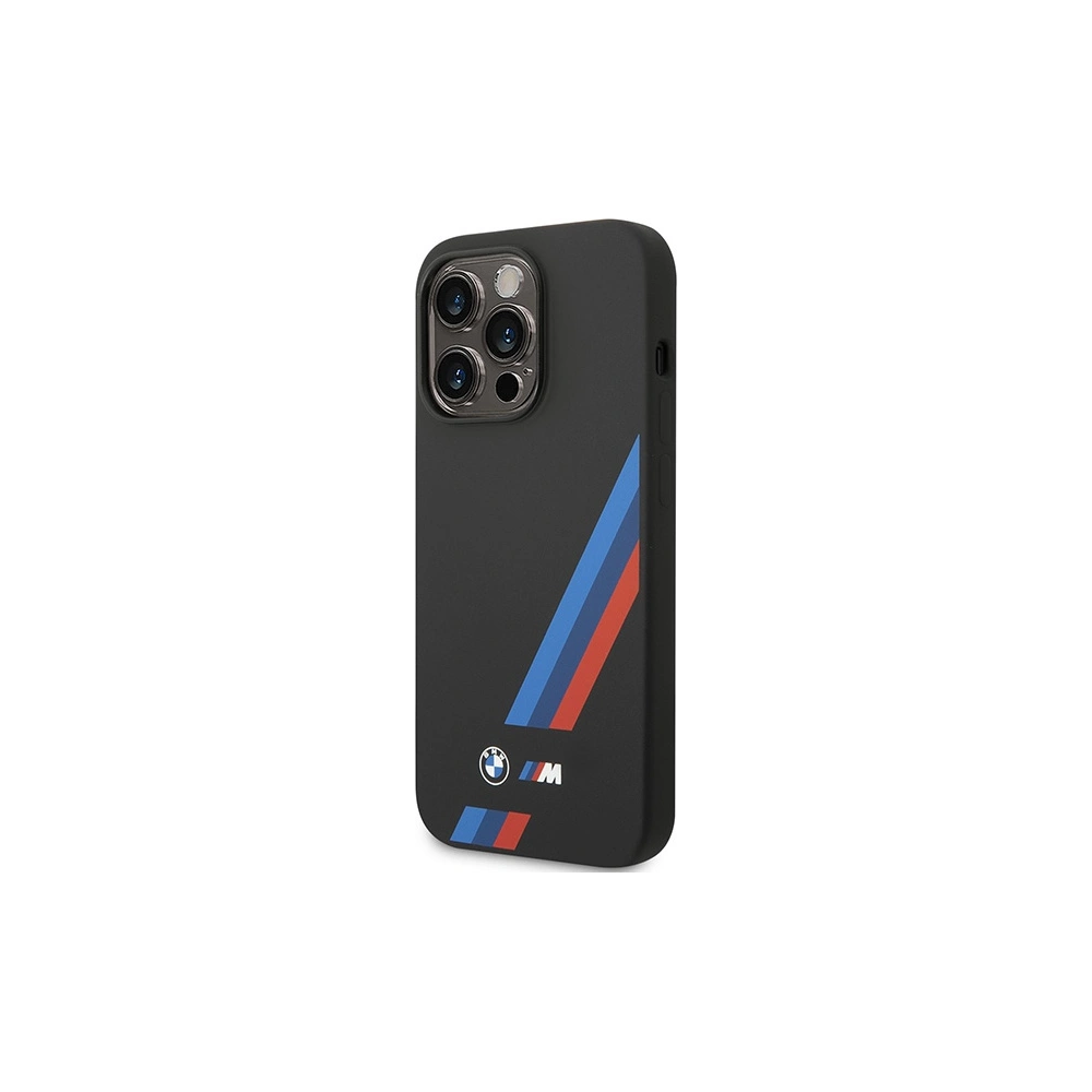 Hurtownia GSM - Etui BMW BMHCP14X22SOTK Apple iPhone 14 Pro Max schwarz/schwarz Silikon schräg gestreift - BMW384 - {ean13} - Hurt