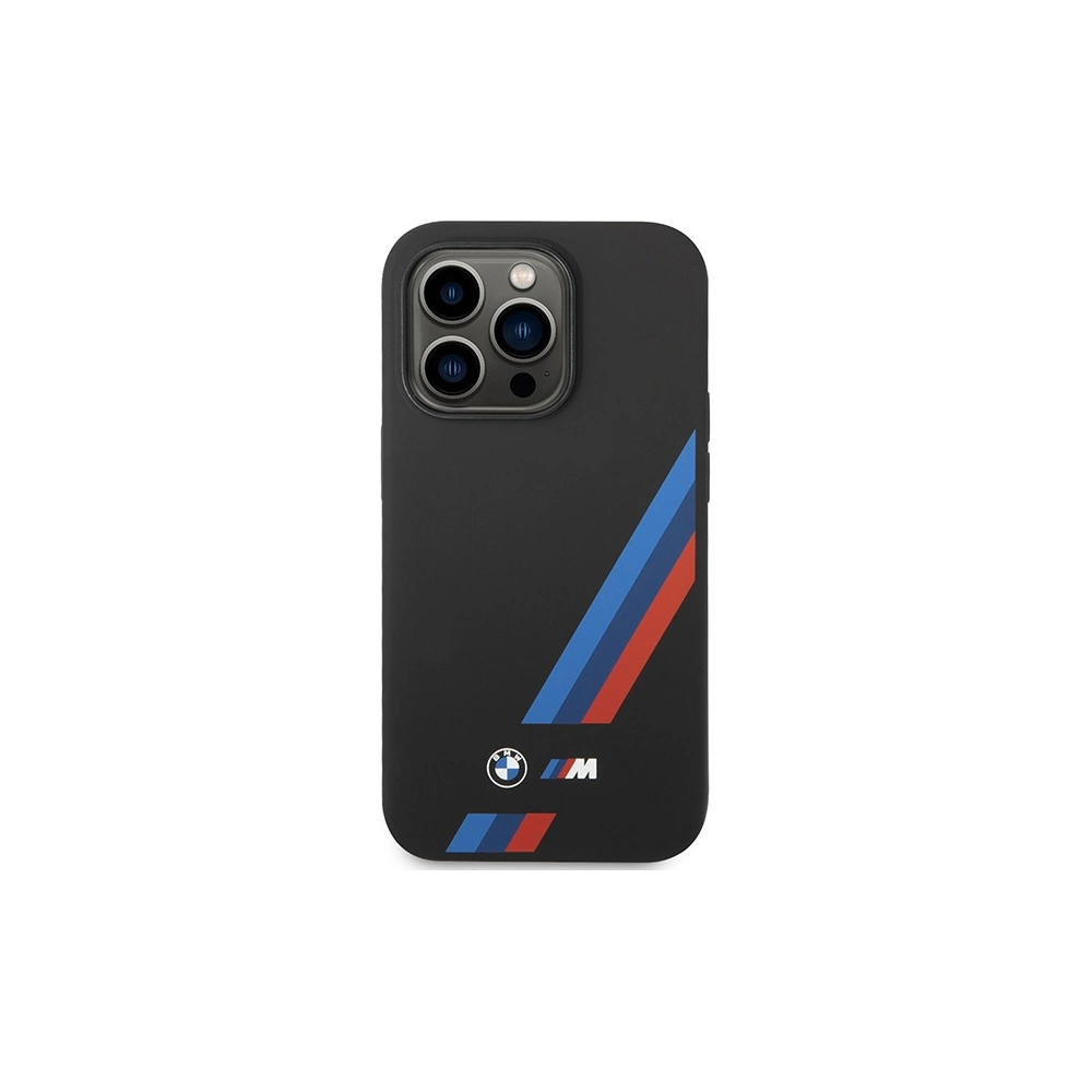 Hurtownia GSM - Etui BMW BMHCP14X22SOTK Apple iPhone 14 Pro Max fekete/black Szilikon Ferde Csíkok - BMW384 - {ean13} - Hurt