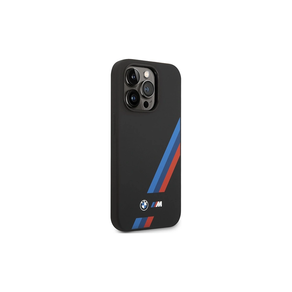 Hurtownia GSM - Etui BMW BMHCP14X22SOTK Apple iPhone 14 Pro Max fekete/black Szilikon Ferde Csíkok - BMW384 - {ean13} - Hurt