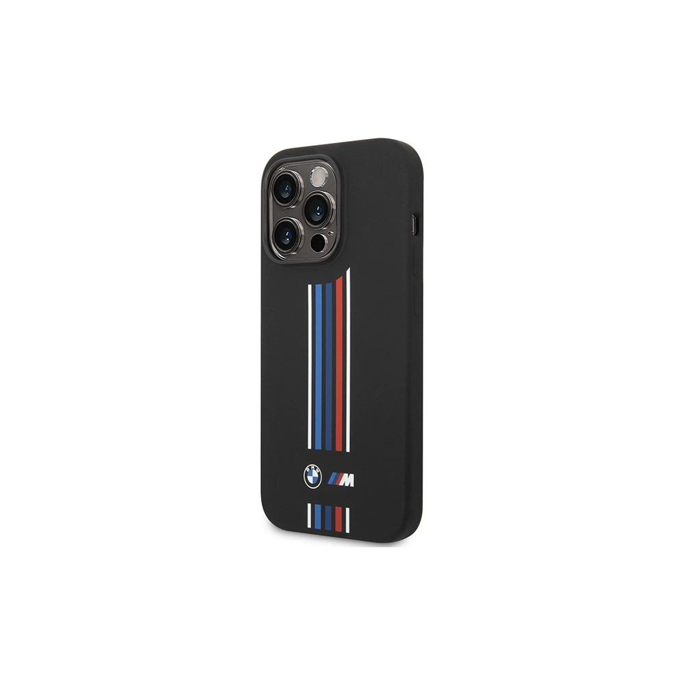 Hurtownia GSM - Etui BMW BMHCP14X22SWTK Apple iPhone 14 Pro Max fekete/sz black Szilikon Függőleges Tricolor Csíkok - BMW385 - {ean13} - Hurt