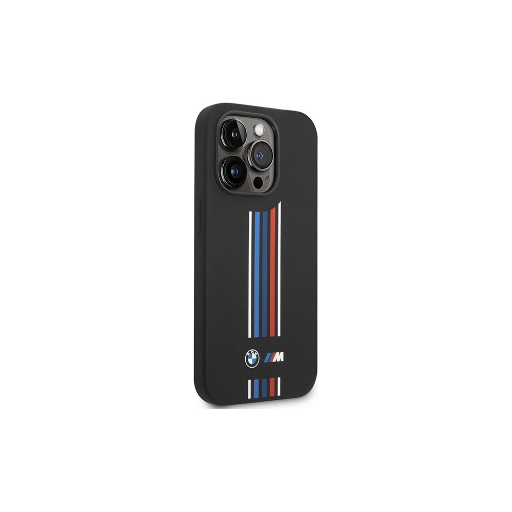 Hurtownia GSM - Etui BMW BMHCP14X22SWTK Apple iPhone 14 Pro Max fekete/sz black Szilikon Függőleges Tricolor Csíkok - BMW385 - {ean13} - Hurt
