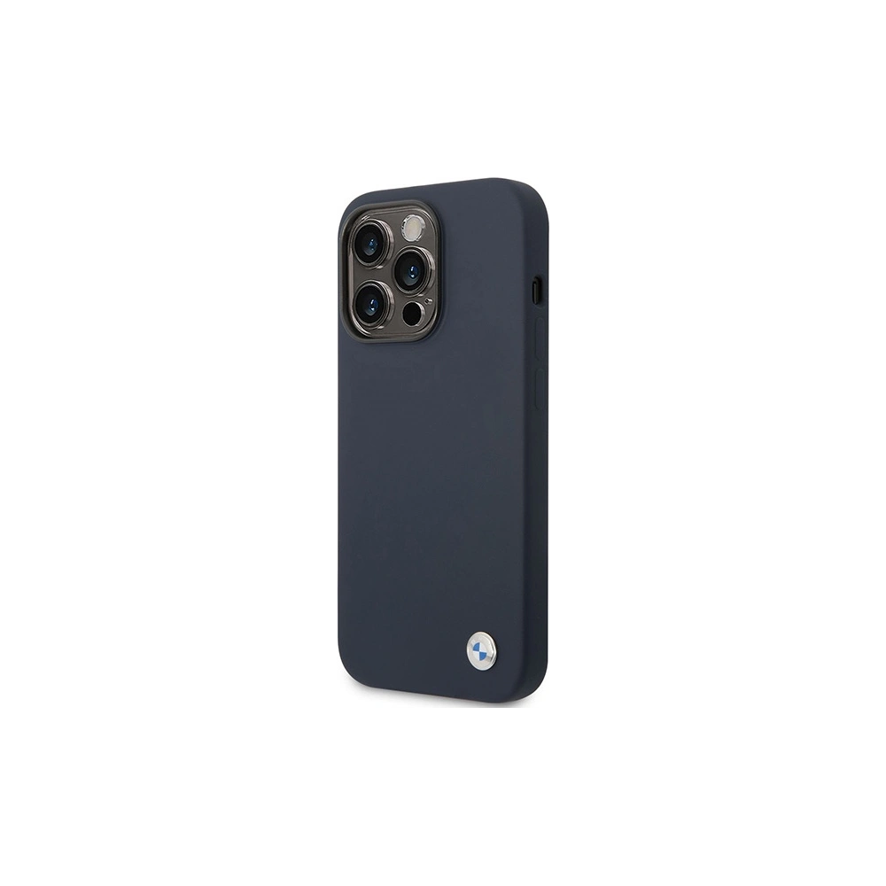 Hurtownia GSM - Etui BMW BMHCP14XSILNA Apple iPhone 14 Pro Max sötétkék/sötétkék Szilikon Fém Logó - BMW386 - {ean13} - Hurt