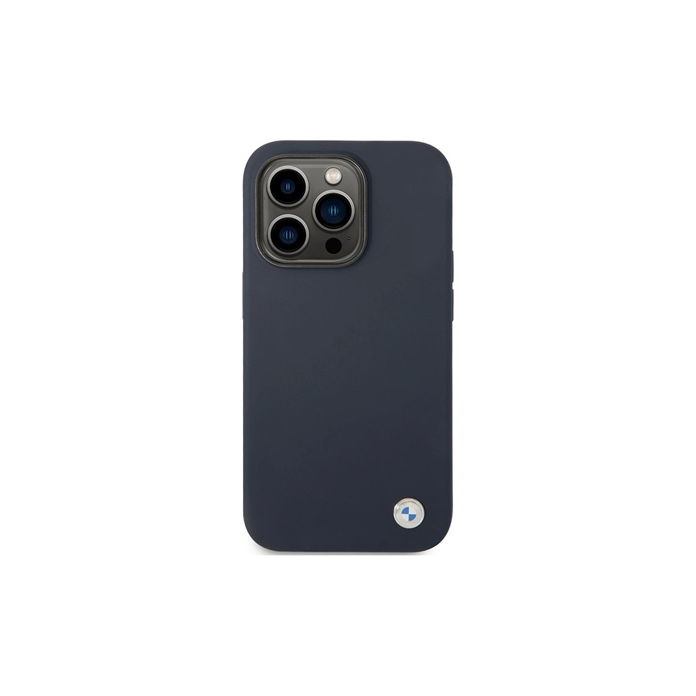 Hurtownia GSM - Etui BMW BMHCP14XSILNA Apple iPhone 14 Pro Max sötétkék/sötétkék Szilikon Fém Logó - BMW386 - {ean13} - Hurt