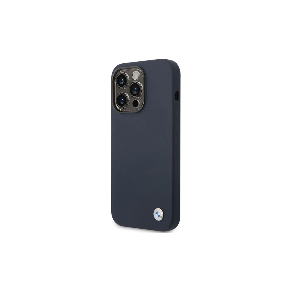 Hurtownia GSM - Etui BMW BMHCP14XSILNA Apple iPhone 14 Pro Max sötétkék/sötétkék Szilikon Fém Logó - BMW386 - {ean13} - Hurt