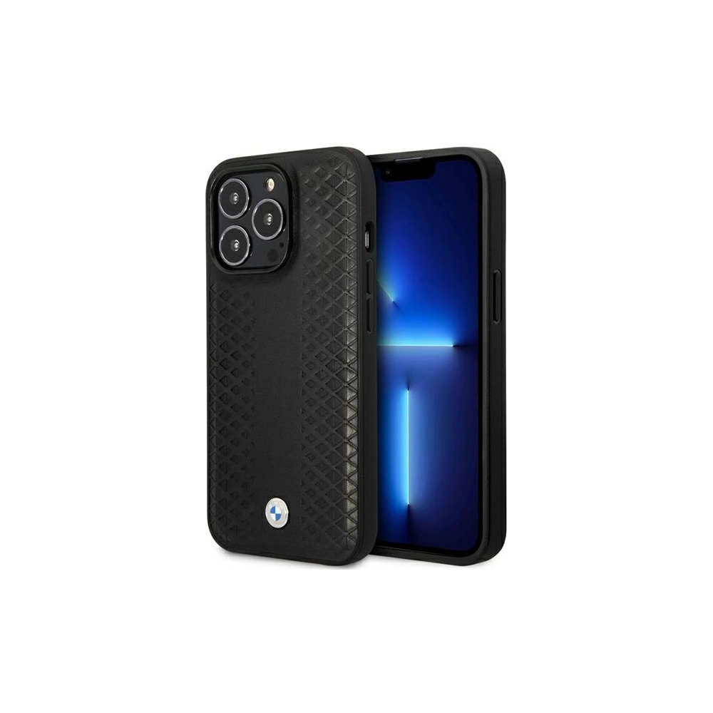 Hurtownia GSM - Etui BMW BMHMP14L22RFGK Apple iPhone 14 Pro černý/black kožený diamantový vzor MagSafe - BMW388 - {ean13} - Hurt