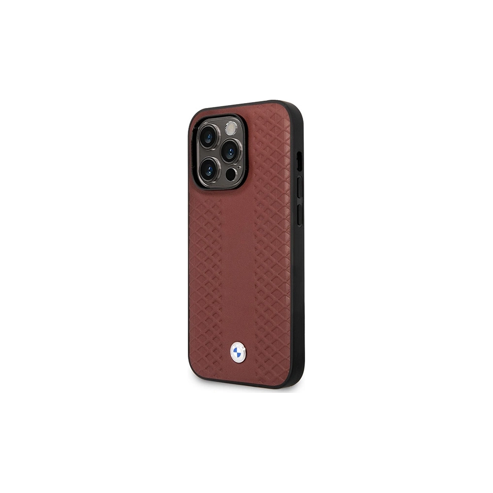 Wholesale BMW BMHMP14L22RFGR Apple iPhone 14 Pro burgundy Leather Diamond Pattern MagSafe - BMW389 - {ean13} - Hurt