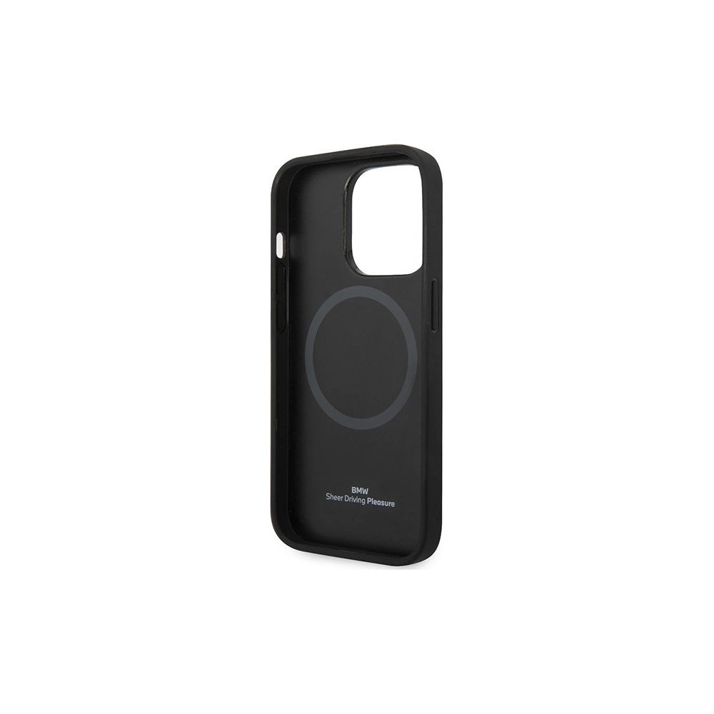 Hurtownia GSM - Etui BMW BMHMP14L22RFGR Apple iPhone 14 Pro bordó/burgundy bőr Gyémánt Minta MagSafe - BMW389 - {ean13} - Hurt
