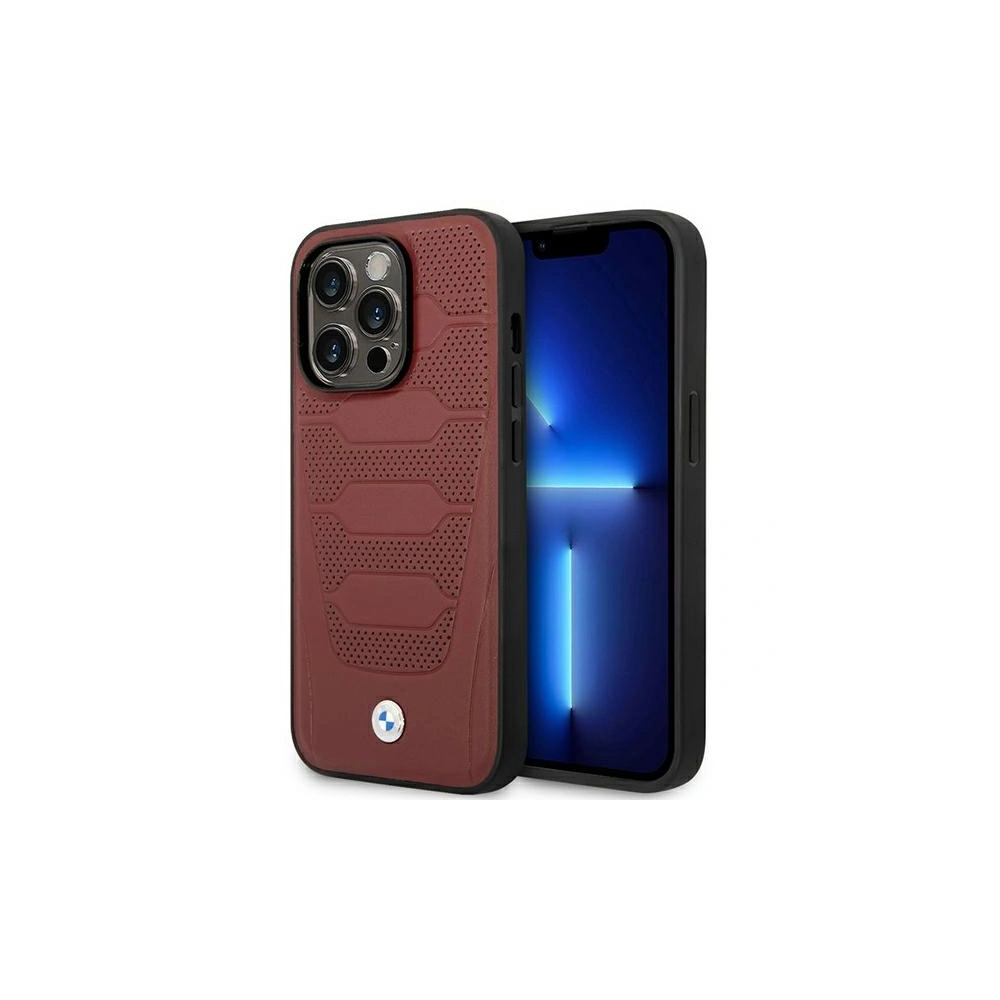 Hurtownia GSM - Etui BMW BMHMP14L22RPSR Apple iPhone 14 Pro burgund/burgundy Piele pentru Scaune Model MagSafe - BMW391 - {ean13} - Hurt