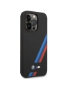 Hurtownia GSM - Etui BMW BMHMP14L22SOTK Apple iPhone 14 Pro černý/black Silicone Slanted Sttripes MagSafe - BMW392 - {ean13} - Hurt