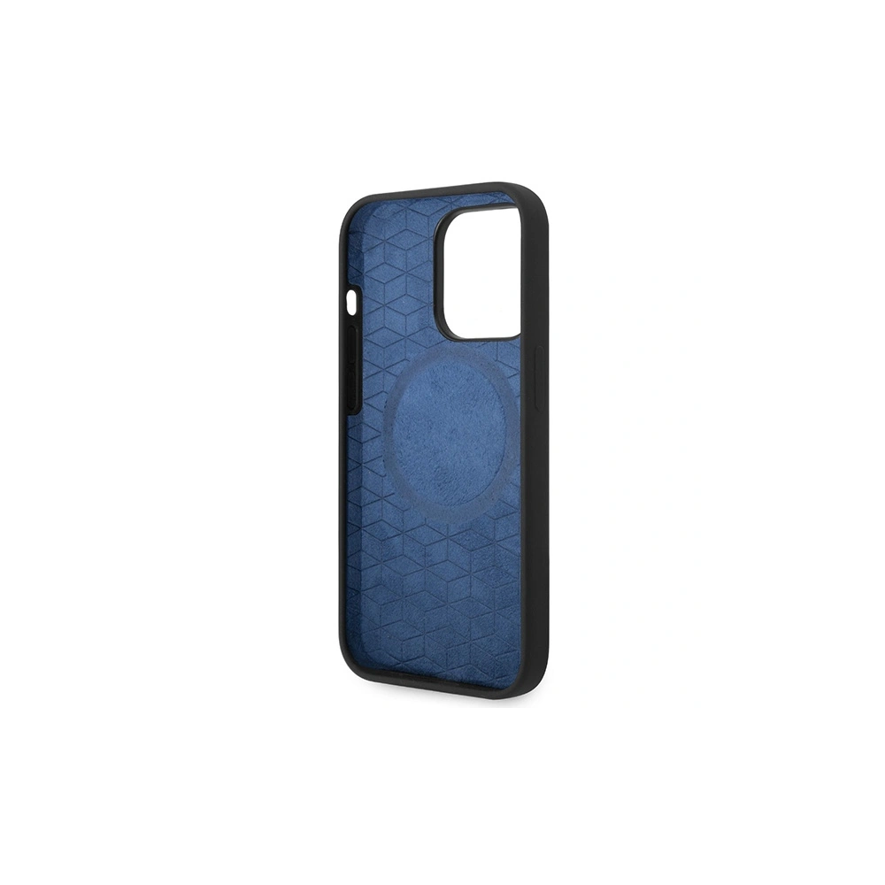 Hurtownia GSM - Etui BMW BMHMP14L22SOTK Apple iPhone 14 Pro černý/black Silicone Slanted Sttripes MagSafe - BMW392 - {ean13} - Hurt