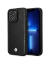 Etui BMW BMHMP14X22RFGK Apple iPhone 14 Pro Max černý/black kožený diamantový vzor MagSafe