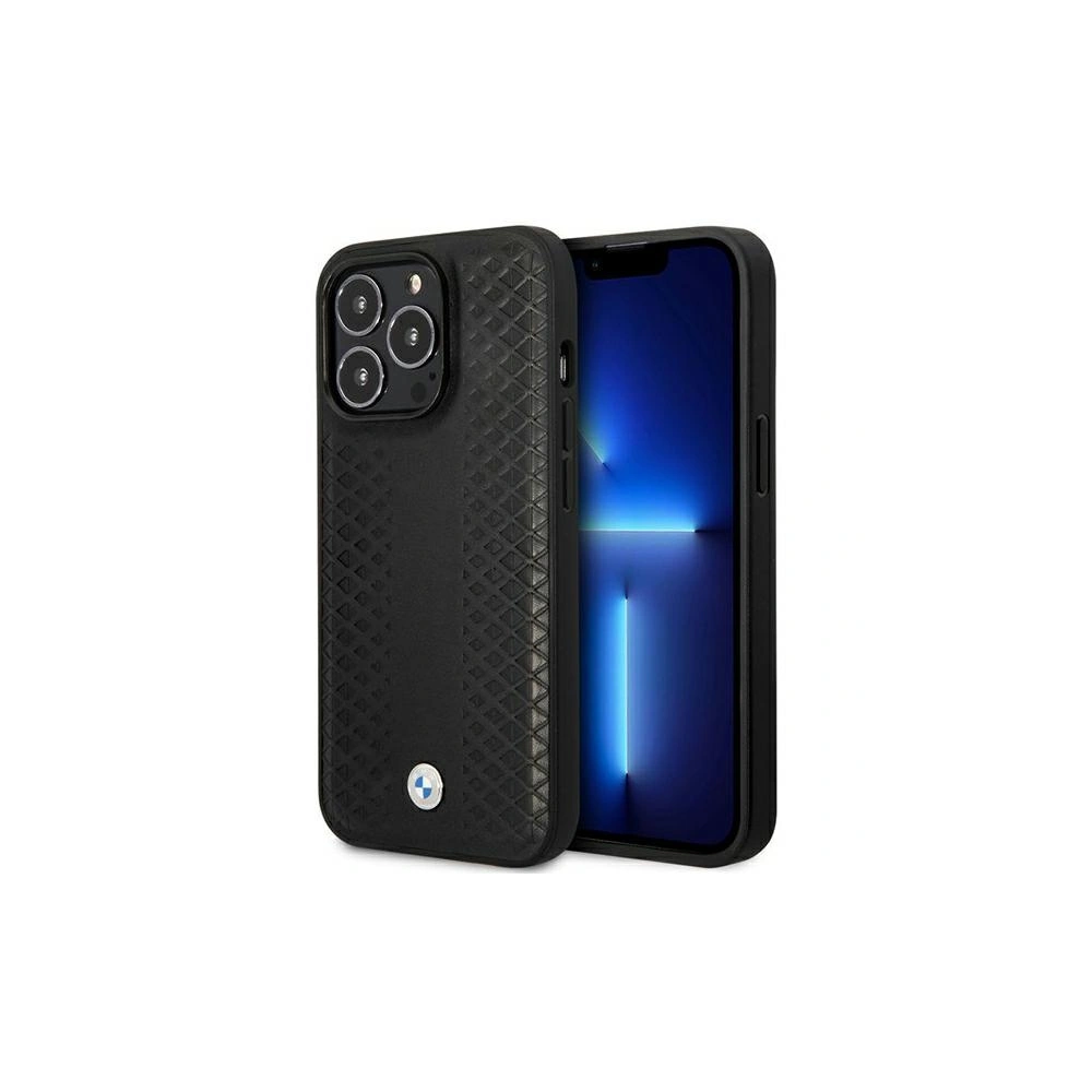 Hurtownia GSM - Etui BMW BMHMP14X22RFGK Apple iPhone 14 Pro Max negru/black Piele cu model diamant MagSafe - BMW396 - {ean13} - Hurt