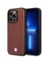 Etui BMW BMHMP14X22RFGR Apple iPhone 14 Pro Max burgundový/burgundy kožený diamantový vzor MagSafe