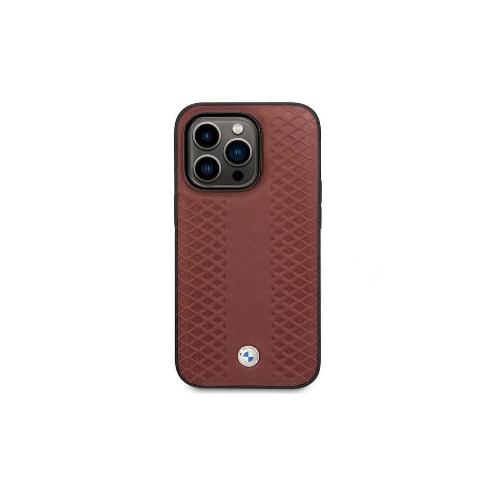 Hurtownia GSM - Etui BMW BMHMP14X22RFGR Apple iPhone 14 Pro Max burgundový/burgundy kožený diamantový vzor MagSafe - BMW397 - {ean13} - Hurt