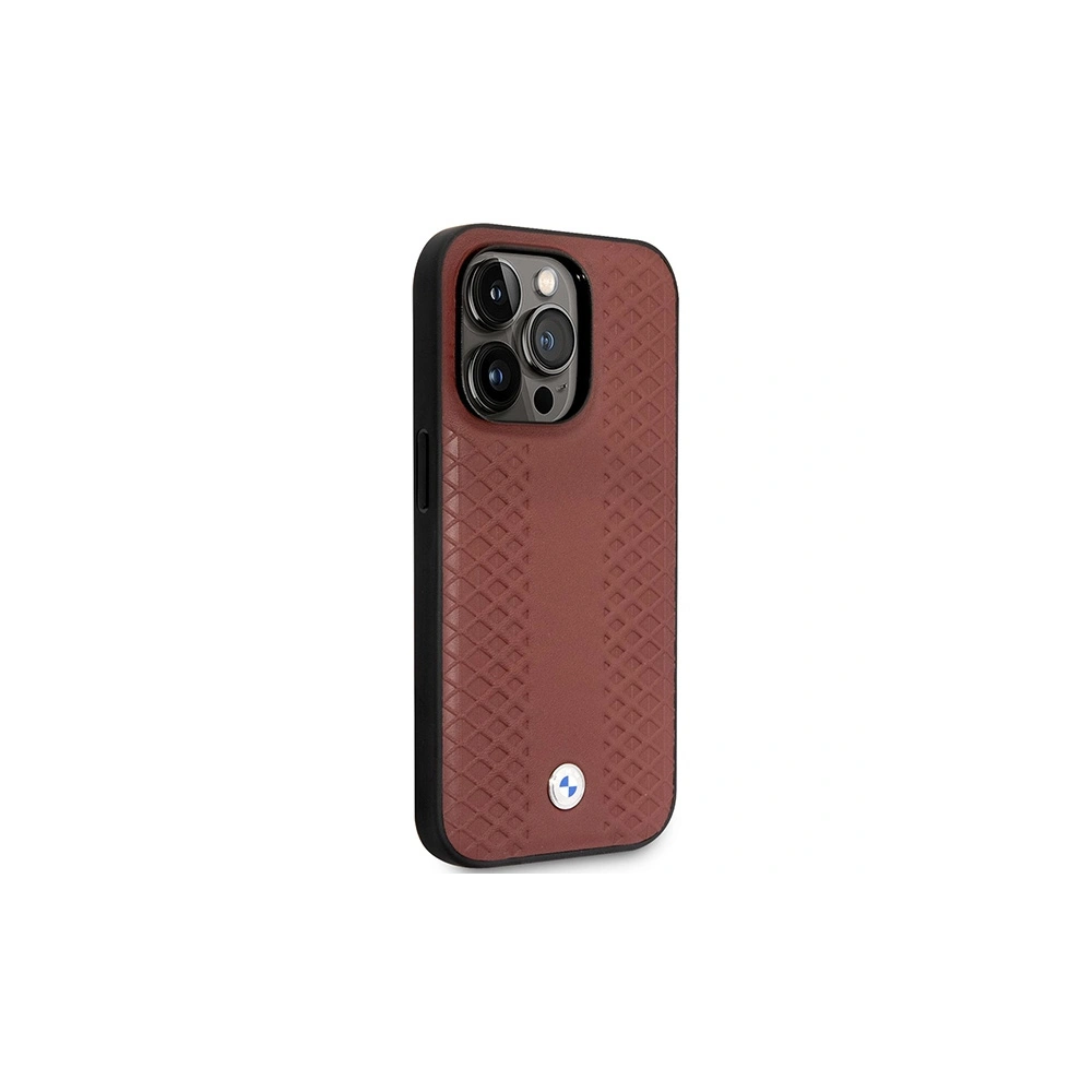 Wholesale BMW BMHMP14X22RFGR Apple iPhone 14 Pro Max burgundy Leather Diamond Pattern MagSafe - BMW397 - {ean13} - Hurt