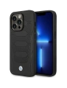 Etui BMW BMHMP14X22RPSK Apple iPhone 14 Pro Max fekete/bőr üléshuzat minta MagSafe