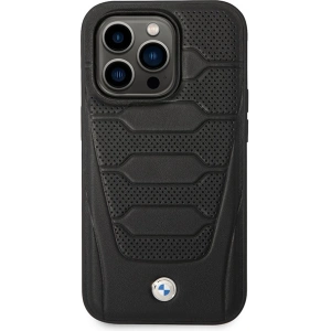 Etui BMW BMHMP14X22RPSK Apple iPhone 14 Pro Max czarny/black Leather Seats Pattern MagSafe