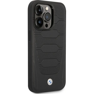 Etui BMW BMHMP14X22RPSK Apple iPhone 14 Pro Max czarny/black Leather Seats Pattern MagSafe