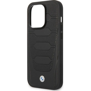 Etui BMW BMHMP14X22RPSK Apple iPhone 14 Pro Max czarny/black Leather Seats Pattern MagSafe