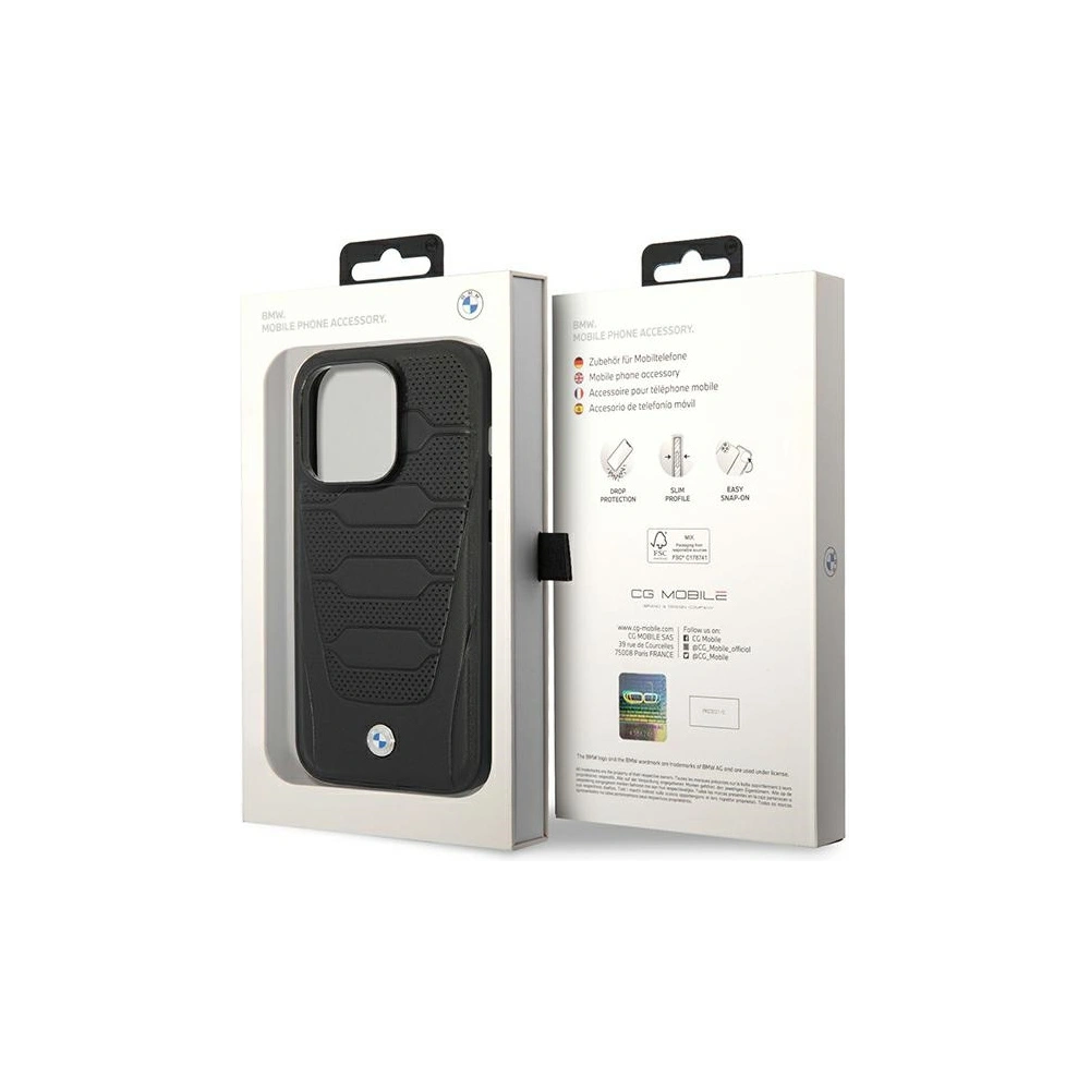 Hurtownia GSM - Etui BMW BMHMP14X22RPSK Apple iPhone 14 Pro Max černý/black Leather Seats Pattern MagSafe - BMW398 - {ean13} - Hurt