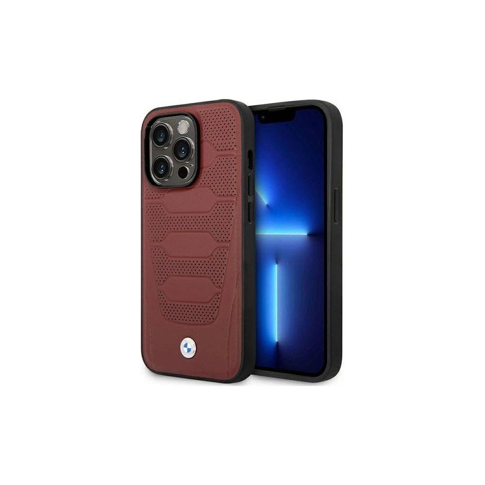 Hurtownia GSM - Etui BMW BMHMP14X22RPSR Apple iPhone 14 Pro Max burgundi/burgundy bőrkárpit minta MagSafe - BMW399 - {ean13} - Hurt