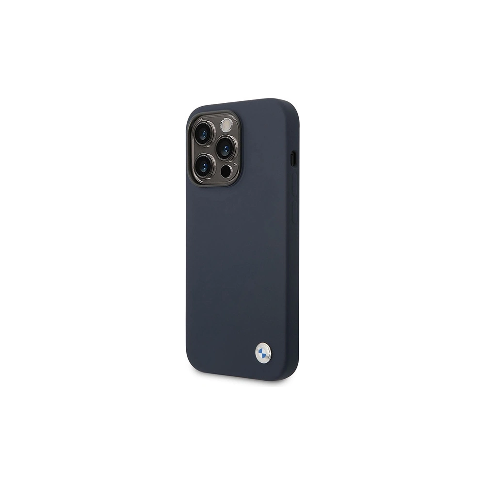 Hurtownia GSM - Etui BMW BMHMP14XSILNA Apple iPhone 14 Pro Max sötétkék/sötétkék Szilikon Fém Logó MagSafe - BMW400 - {ean13} - Hurt