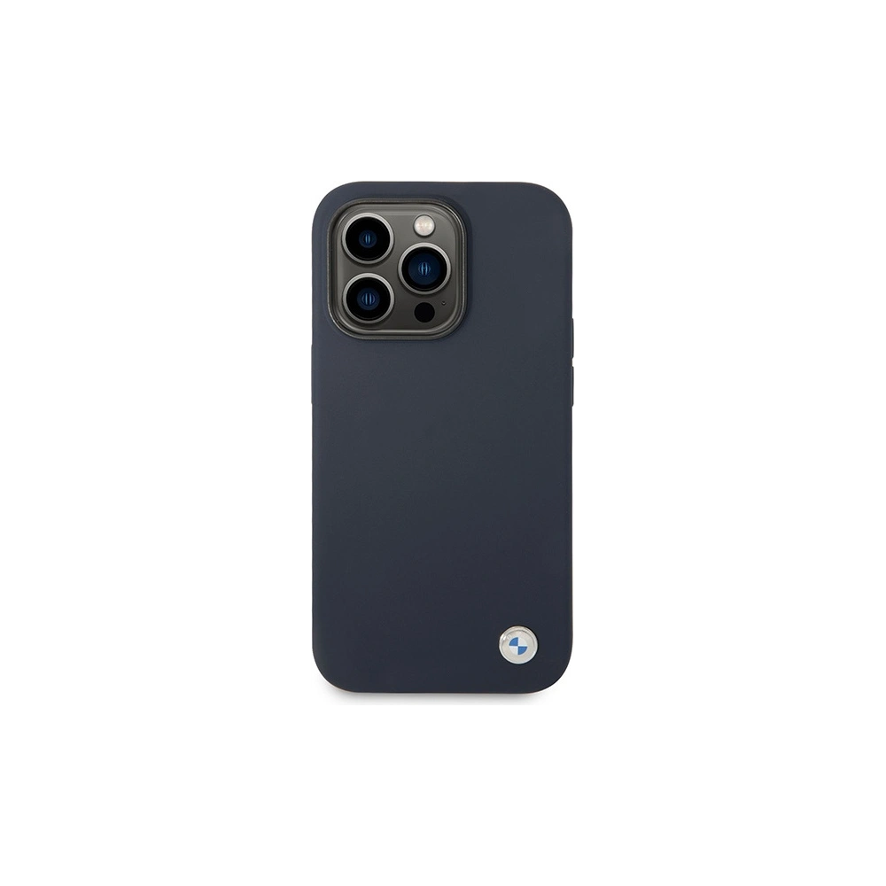 Hurtownia GSM - Etui BMW BMHMP14XSILNA Apple iPhone 14 Pro Max sötétkék/sötétkék Szilikon Fém Logó MagSafe - BMW400 - {ean13} - Hurt