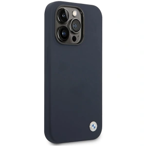 Etui BMW BMHMP14XSILNA Apple iPhone 14 Pro Max granatowy/navy Silicone Metal Logo MagSafe