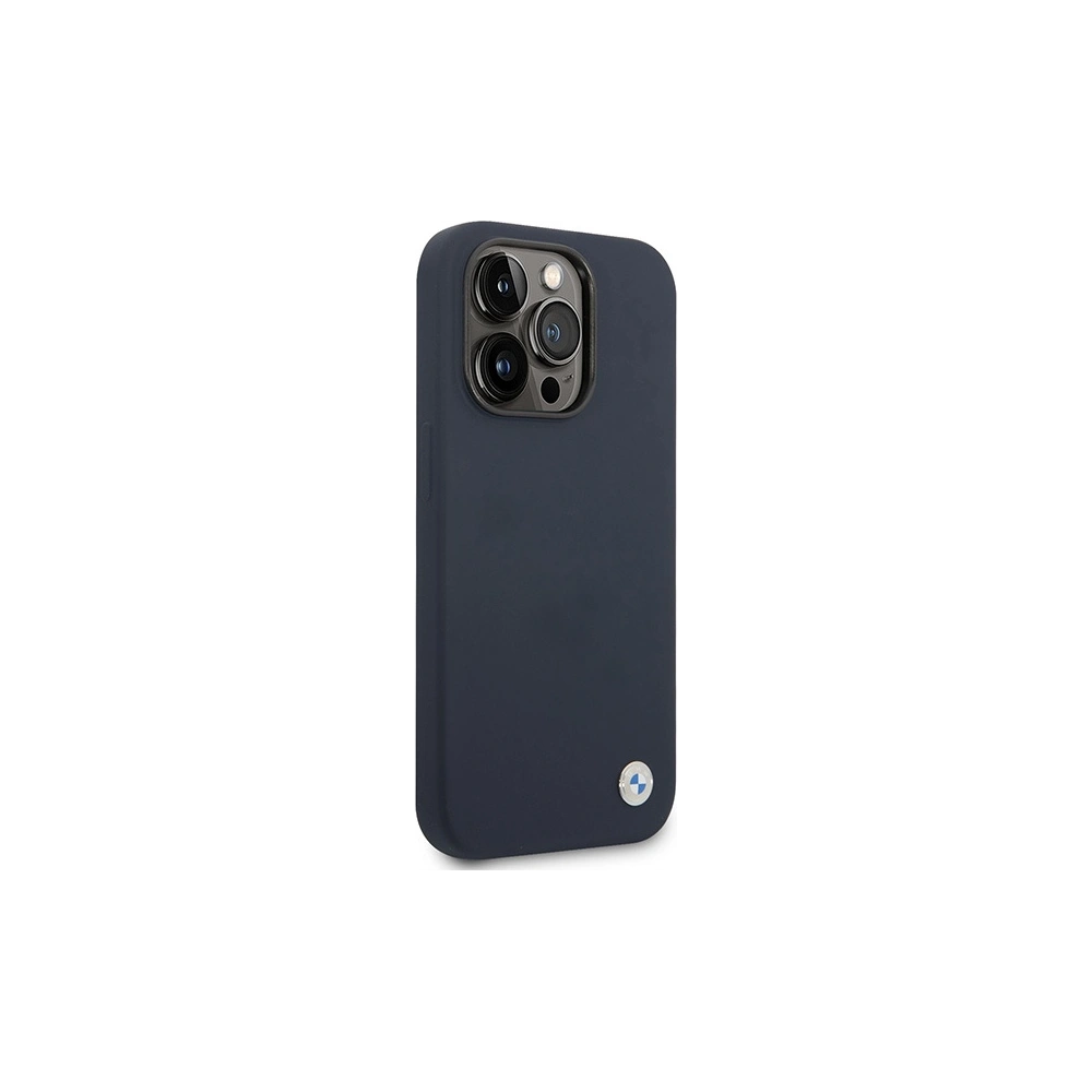 Hurtownia GSM - Etui BMW BMHMP14XSILNA Apple iPhone 14 Pro Max sötétkék/sötétkék Szilikon Fém Logó MagSafe - BMW400 - {ean13} - Hurt