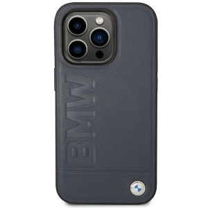 Etui BMW BMHMP14XSLLNA Apple iPhone 14 Pro Max granatowy/navy hardcase Leather Hot Stamp MagSafe