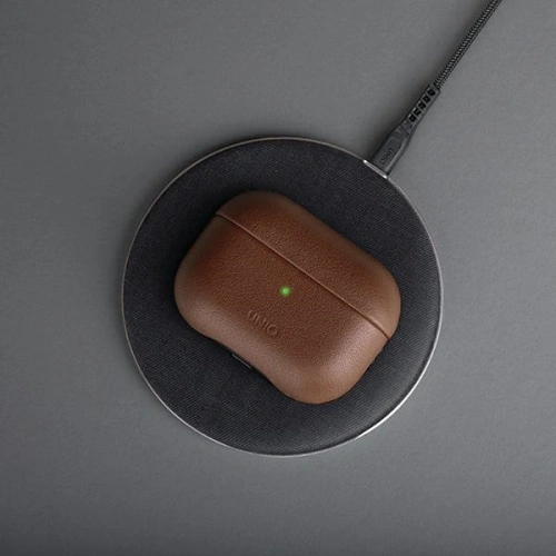 [OUTLET] Etui UNIQ Terra Apple AirPods Pro Genuine Leather oliwkowy/olive