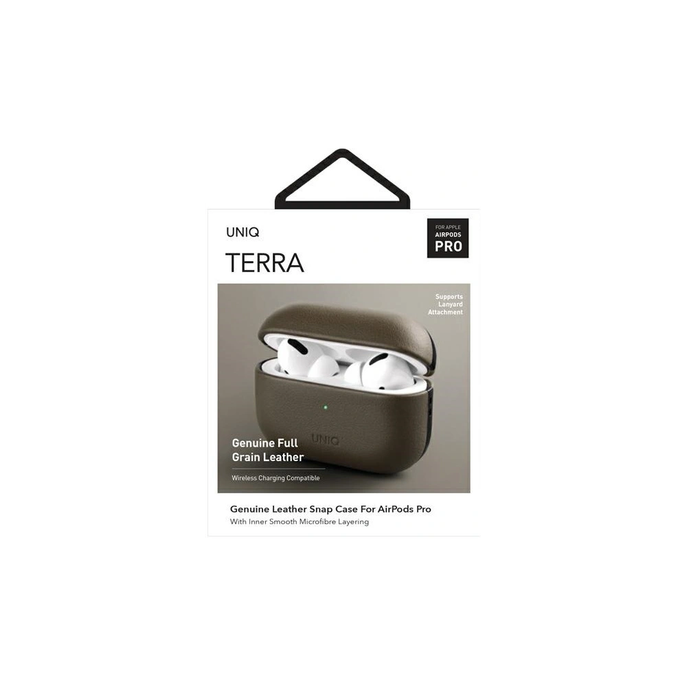 Hurtownia GSM - [OUTLET] UNIQ Terra tok Apple AirPods Pro valódi bőr olíva zöld/olive - OT-470 - {ean13} - Hurt