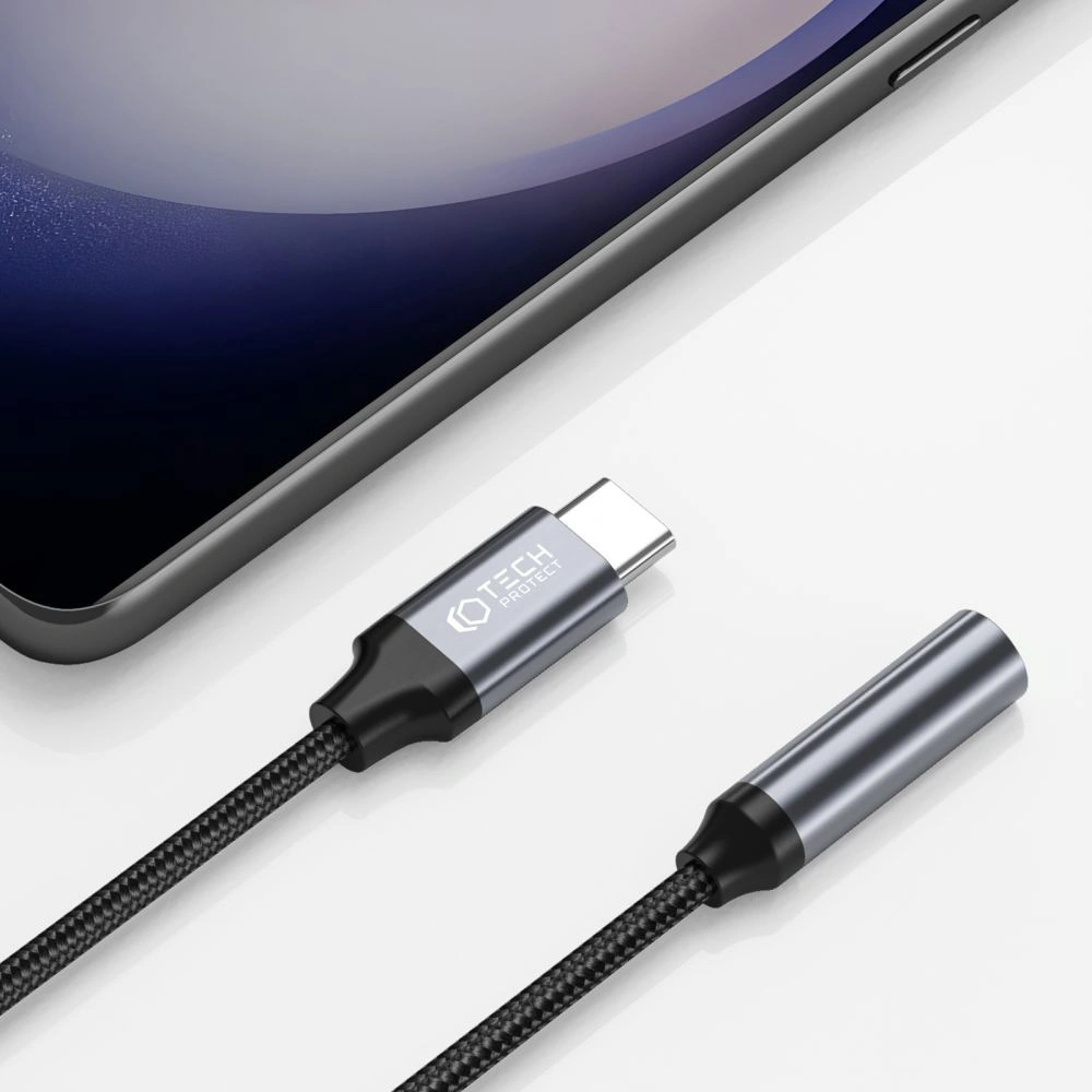 Hurtownia GSM - Adapter Tech-Protect Ultraboost USB-C/mini jack 3.5mm Fekete - THP1794 - {ean13} - Hurt