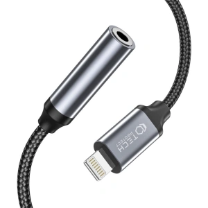 Adapter Tech-Protect Ultraboost Lightning/mini jack 3.5mm Schwarz