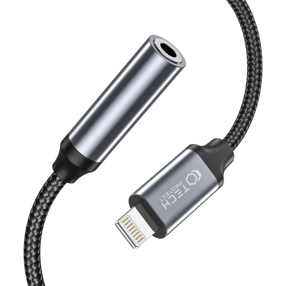 Hurtownia GSM - Adapter Tech-Protect Ultraboost Lightning/mini jack 3.5mm Schwarz - THP1795 - {ean13} - Hurt