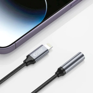 Hurtownia GSM - Adapter Tech-Protect Ultraboost Lightning/mini jack 3.5mm Fekete - THP1795 - {ean13} - Hurt