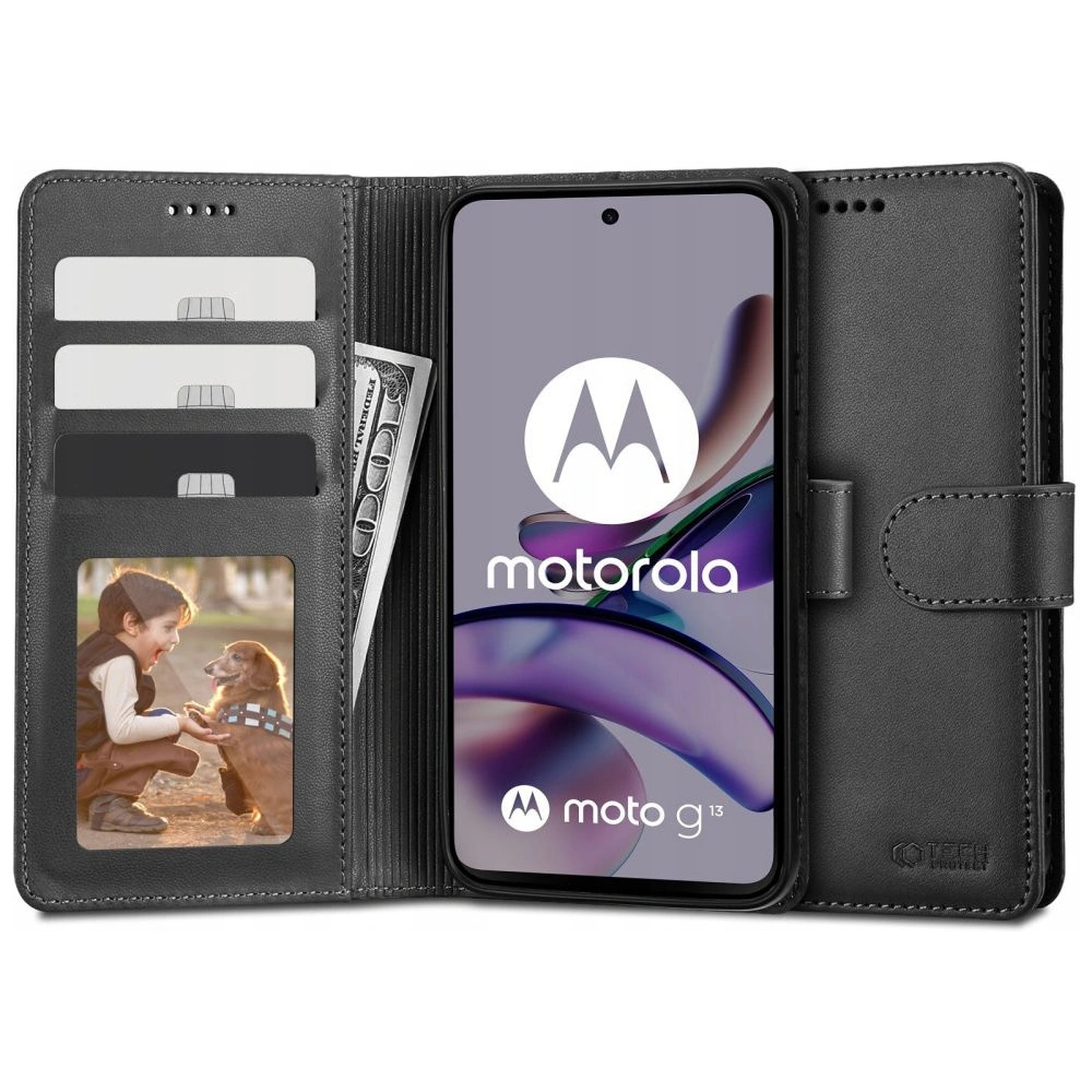 Hurtownia GSM - Etui Tech-Protect Wallet Motorola Moto G13/G23/G53 5G Černé - THP1800 - {ean13} - Hurt